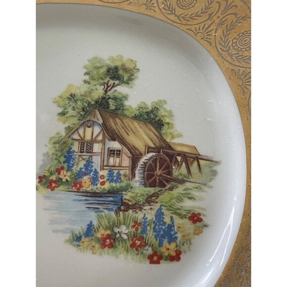 Atlas China New York 22 Kt Gold Trim Bless This House Decorative Plate 8 Inch - Picture 4 of 7